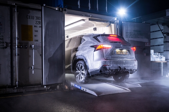 Ice-Tyre Lexus NX in the freezing chamber