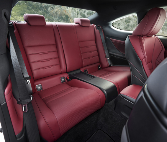 Lexus RC rear seats