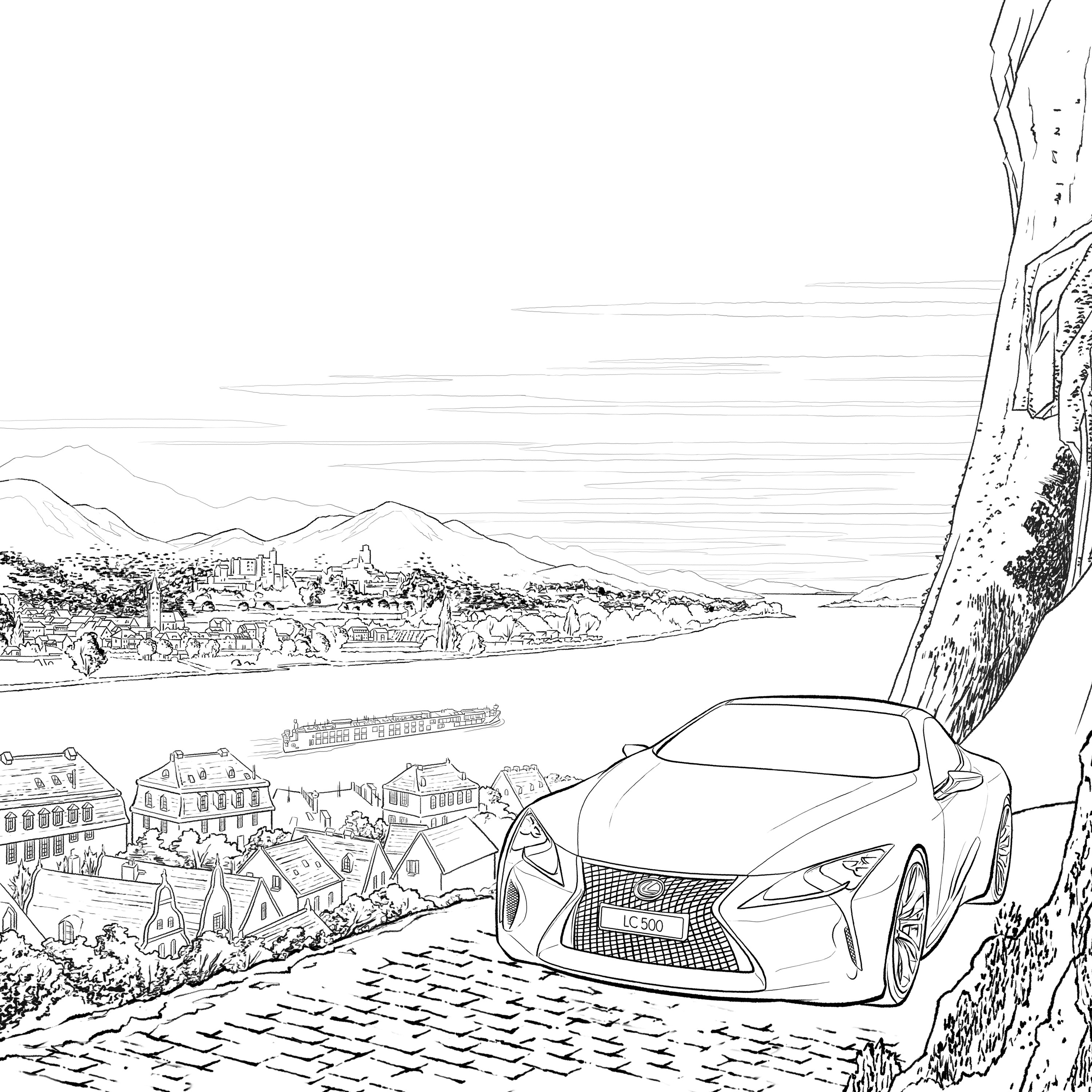 Lexus colouring design your own LC 500 racing car  Lexus UK Magazine