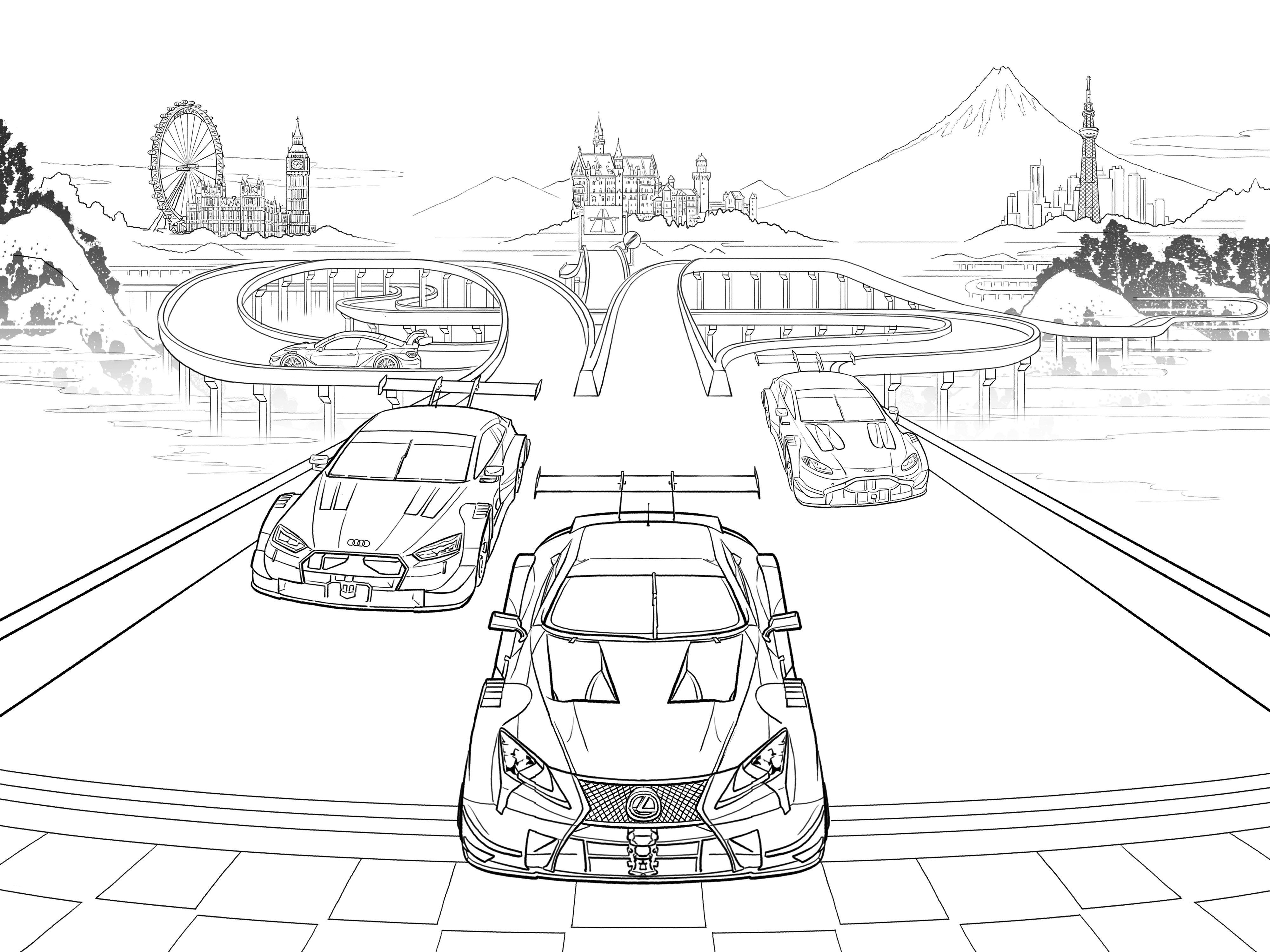 Lexus colouring: design your own LC 500 racing car - Lexus UK Magazine