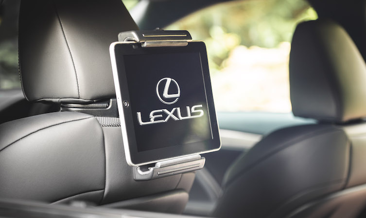 Lexus store tablet holder