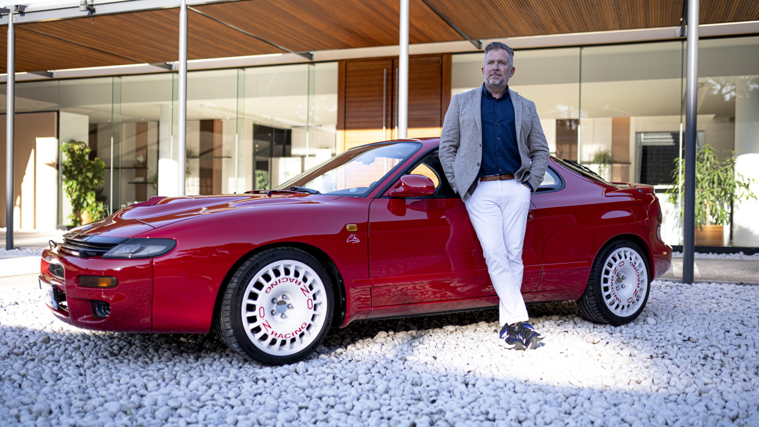 Ian Cartabiano with his Toyota Celica