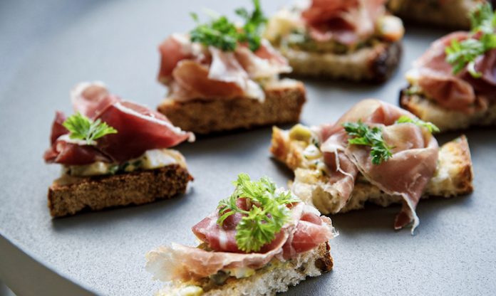 Prosciutto and Gribiche on Toast