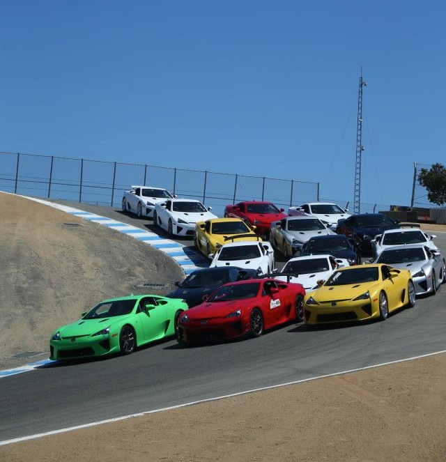 Lexus LFA at Laguna Seca corkscrew