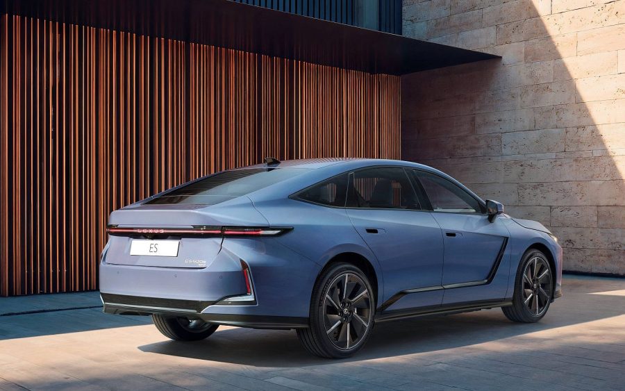 2026 Lexus ES 350e rear profile