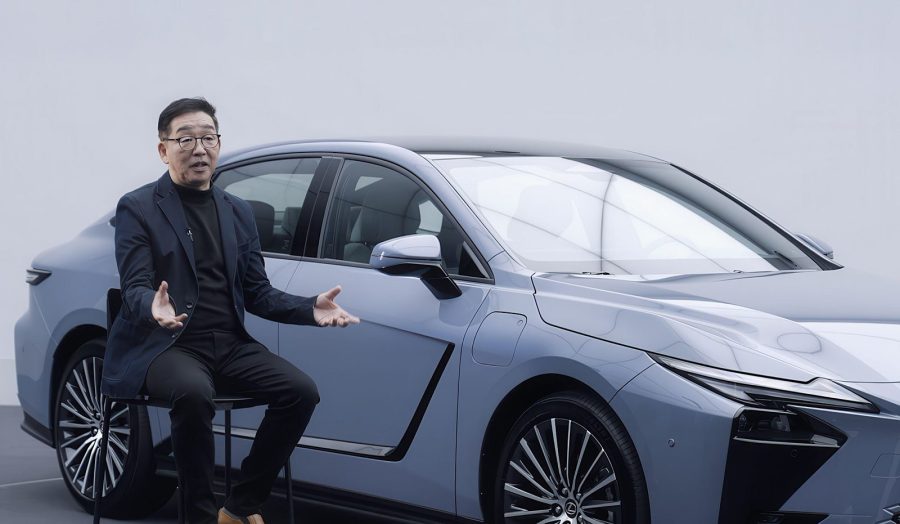 2026 Lexus ES 350e with designer Yahiko Kumai